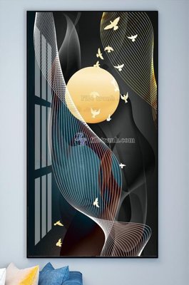 File tranh File tranh hiện đại pha lê gương KF102170 (gốc) chủ đề động vật