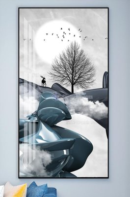 Tải file PSD File tranh hiện đại pha lê gương KF102174 (nguyên layer) để in