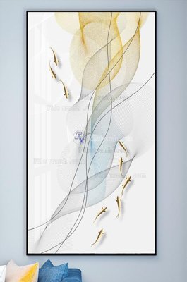 Download file gốc File tranh hiện đại pha lê gương KF102205 (in lụa) tranh 3D