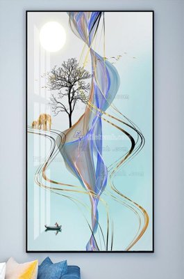 File ảnh File tranh hiện đại pha lê gương KF102247 (gốc) cho trang trí nhà hàng