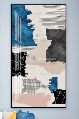 Hình ảnh file gốc File tranh hiện đại pha lê gương KF102250 cho in UV