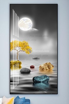 File PSD File tranh hiện đại pha lê gương KF102258 (bản gốc) độ phân giải cao