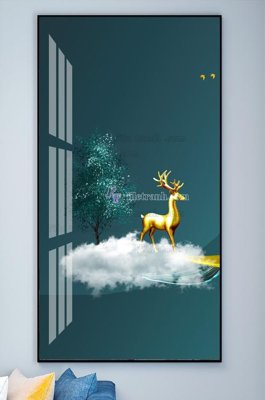 File PSD File tranh hiện đại pha lê gương KF102261 (nguyên bản) cho thiết kế