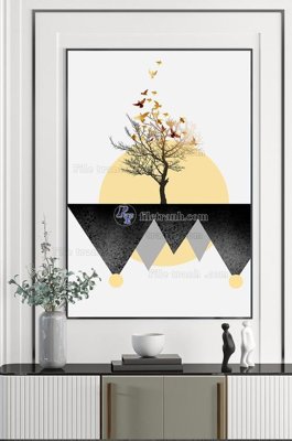 File tranh ảnh gốc File tranh hiện đại pha lê gương KF102385 dùng cho in khổ lớn