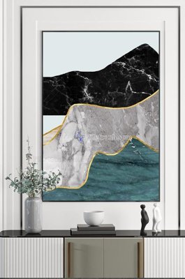 File in lụa File tranh hiện đại pha lê gương KF102400 (hoa văn) File tranh hiện đại pha lê gương KF102400