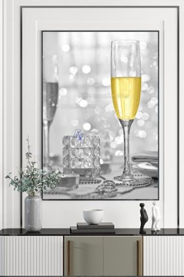 Download file gốc File tranh hiện đại pha lê gương KF102404 (in lụa) hoa lá