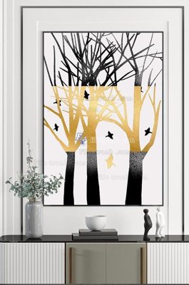 File in ấn File tranh hiện đại pha lê gương KF102437 (bản gốc) cao cấp