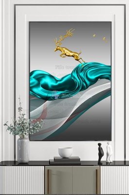 File in ấn File tranh hiện đại pha lê gương KF102452 (bản gốc) cao cấp