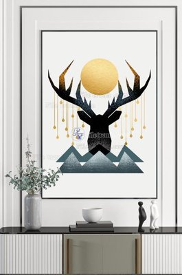 File tranh in tráng gương File tranh hiện đại pha lê gương KF102476 (siêu nét)