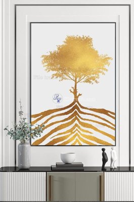 File in trần File tranh hiện đại pha lê gương KF102516 (bản gốc 3D) sống động