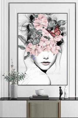 File gốc File tranh hiện đại pha lê gương KF102542 (in lụa) trang trí tường