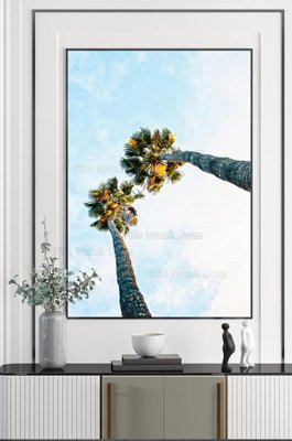 File in trần File tranh hiện đại pha lê gương KF102544 (bản gốc) bầu trời