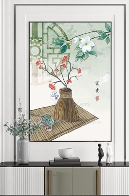 File tranh File tranh hiện đại pha lê gương KF102609 (file gốc) chủ đề phong thủy