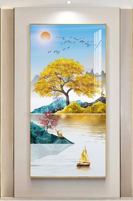 File gốc File tranh hiện đại pha lê gương KF102663 (in tráng gương) sang trọng