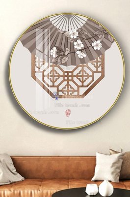 File gốc File tranh hiện đại pha lê gương KF102738 (in lụa) tranh thuận buồm