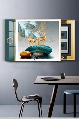 File PSD File tranh hiện đại pha lê gương KF102743 (bản gốc) đã tách nền