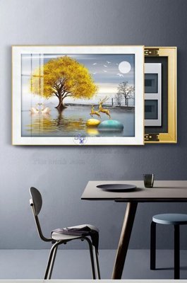 File ảnh File tranh hiện đại pha lê gương KF102759 (gốc) trang trí khách sạn