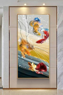 File gốc File tranh hiện đại pha lê gương KF102841 (phong cách) tối giản