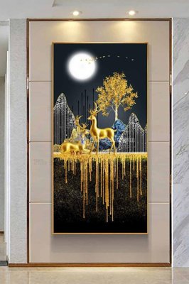 File tranh File tranh hiện đại pha lê gương KF102863 (bản gốc) treo phòng ăn