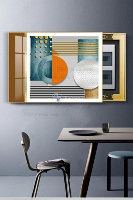 File in trần File tranh hiện đại pha lê gương KF102889 (file gốc) xuyên sáng