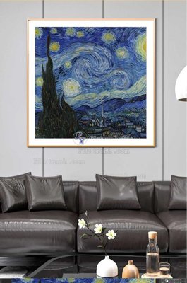 File PSD File tranh hiện đại pha lê gương KF102940 (gốc) cho in quảng cáo