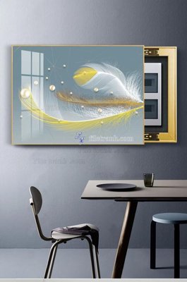 File tranh File tranh hiện đại pha lê gương KF102944 (bản gốc) in lụa dán tường