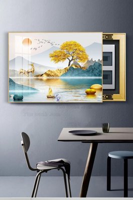 File gốc in ấn File tranh hiện đại pha lê gương KF102950 độ phân giải cao