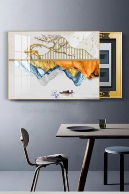 File gốc File tranh hiện đại pha lê gương KF102953 (ảnh chi tiết) để in trần