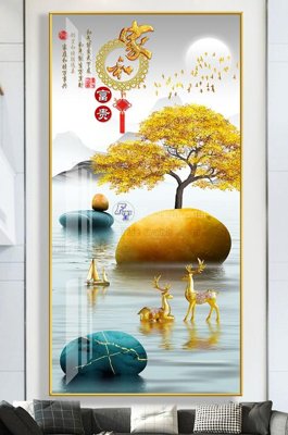 File tranh trang trí File tranh hiện đại pha lê gương KF102983 (file gốc)