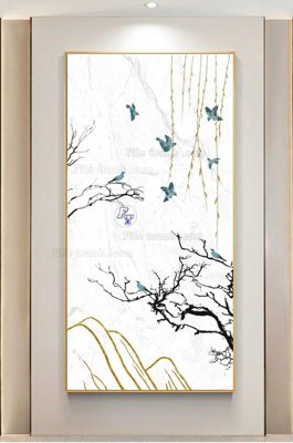 File gốc File tranh hiện đại pha lê gương KF103007 (in mica) cắt laser