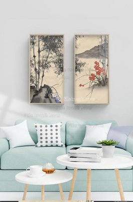 Download file gốc File tranh hiện đại pha lê gương KF103015 (in mica) trang trí