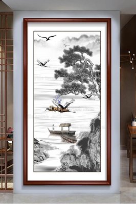 File tranh File tranh hiện đại pha lê gương KF103064 (bản gốc) treo quán cafe