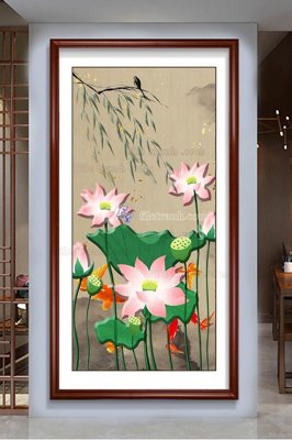 File ảnh File tranh hiện đại pha lê gương KF103080 (gốc) in backdrop sự kiện