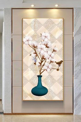 Tải file gốc in lụa File tranh hiện đại pha lê gương KF103192 siêu nét