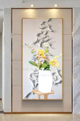 File gốc File tranh hiện đại pha lê gương KF103200 (in lụa) cao cấp