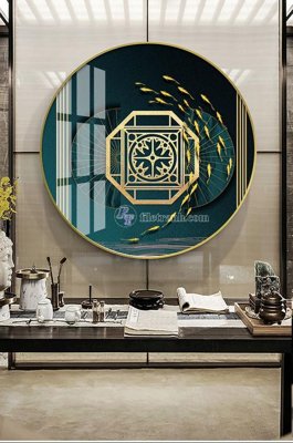 File in trần File tranh hiện đại pha lê gương KF103231 (bản gốc) đại dương