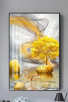 File ảnh File tranh hiện đại pha lê gương KF103243 (gốc) in Hiflex