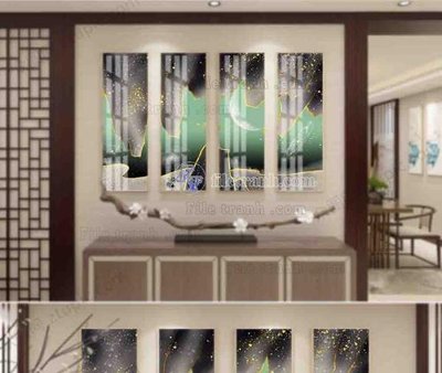 File in mica File tranh hiện đại pha lê gương KF103257 (bản gốc) siêu trong