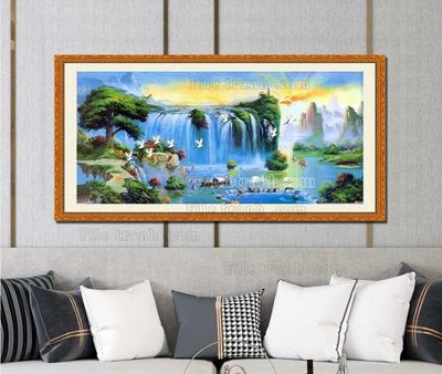 File gốc in ấn File tranh hiện đại pha lê gương KF103274 chất lượng vượt trội