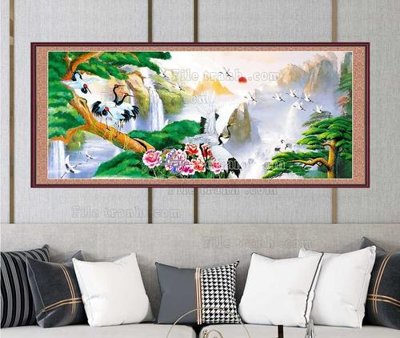 File gốc in ấn File tranh hiện đại pha lê gương KF103280 độ phân giải cao