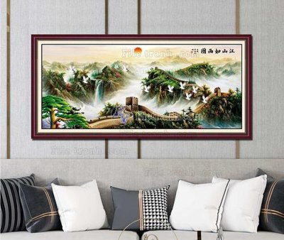 File gốc in ấn File tranh hiện đại pha lê gương KF103297 độ phân giải cao