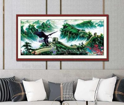 File tranh File tranh hiện đại pha lê gương KF103316 (ảnh gốc) in trần 3D