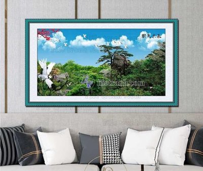 File gốc File tranh hiện đại pha lê gương KF103328 (in mica) làm bảng hiệu