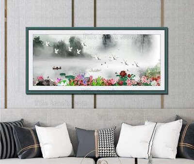 File in mica File tranh hiện đại pha lê gương KF103344 (ảnh gốc) đẹp