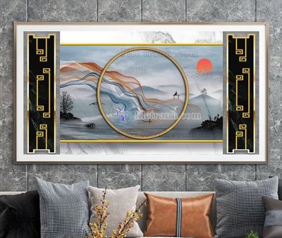 File gốc File tranh hiện đại pha lê gương KF103385 (cho in ấn) độc quyền