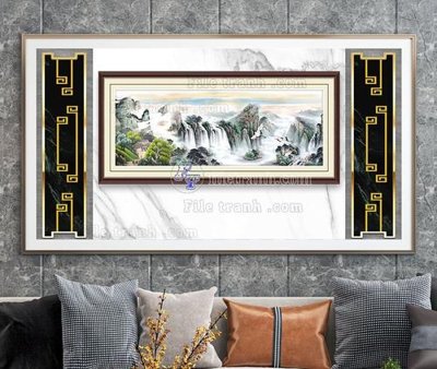 File gốc File tranh hiện đại pha lê gương KF103388 (cho in ấn) độc quyền