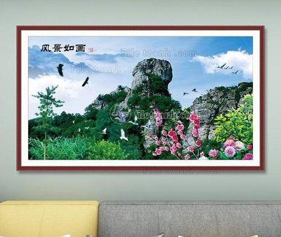 File gốc File tranh hiện đại pha lê gương KF103555 (trang trí) phòng làm việc