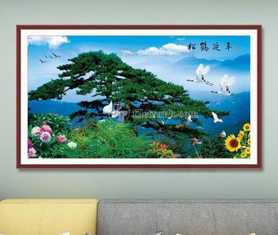 File gốc File tranh hiện đại pha lê gương KF103559 (in lụa) tranh thuận buồm