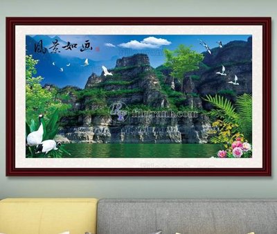 File tranh File tranh hiện đại pha lê gương KF103576 (gốc) chủ đề thiên nhiên