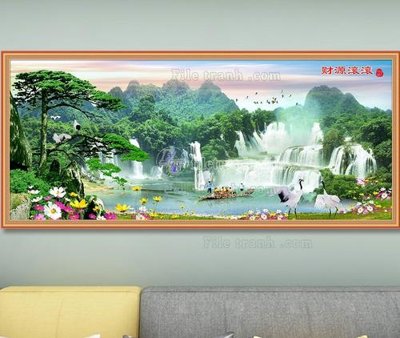 File ảnh File tranh hiện đại pha lê gương KF103586 (gốc) in decal dán tường